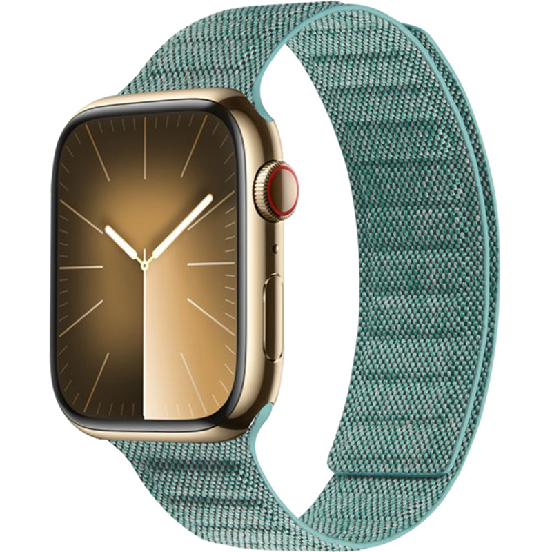 Pasek magnetyczny Crong Melange do Apple Watch 41/40/38 mm, turkusowy